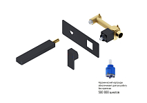 Смеситель для раковины встроенный Timo Selene 2071/03SM черный 250_100_2836268